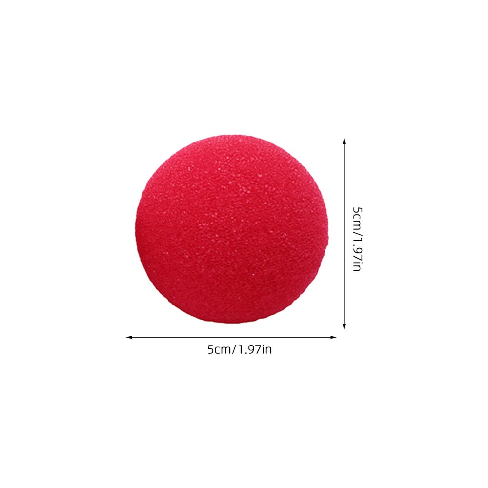 3 Pack Clown Cosplay Accessories Red Sponge Nose Party Favor Balls