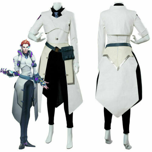 Moira O’Deorain Cosplay Scientist Skin Costume OW Uniform Halloween Full Set#