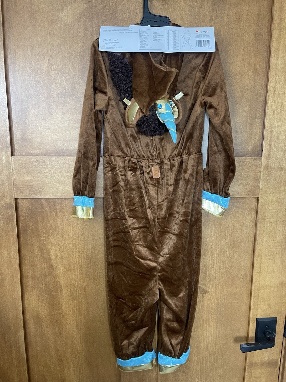 NWT Afro Unicorn Deluxe Child Costume XS 3T-4T Hooded Unicorn Jumpsuit FREE SHIP