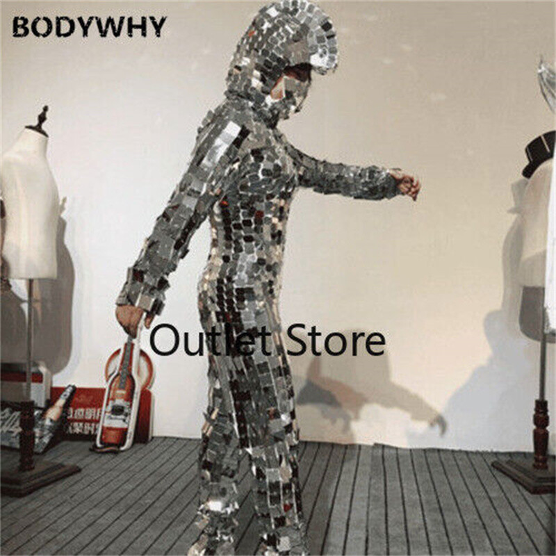 Mirror Women Costume Lens Costume Cosplay Mechanical Dance Party Night Club Prop