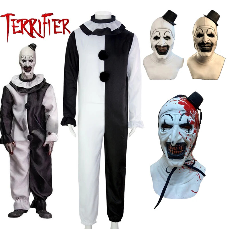 Art the Clown Terrifier 2 Cosplay Costume Jumpsuit & Mask for Men & Women Hallow