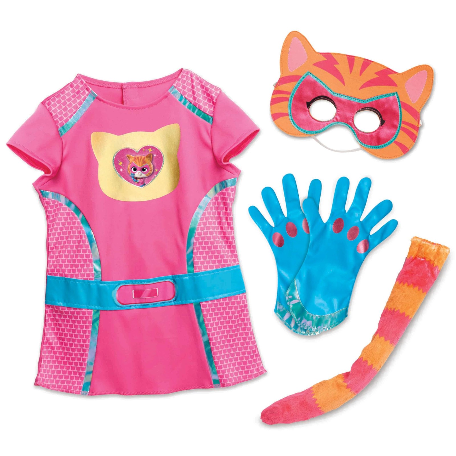 Disney Junior Superkitties Ginny Dress Up Set Hero Outfit For Kids 4 To 6X