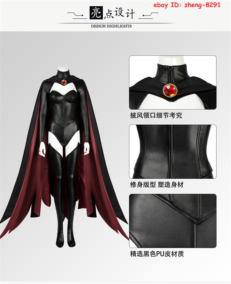 Anime X-Men ’97 Red Queen Cosplay Costume Outfit Halloween Women’s Uniform Suit