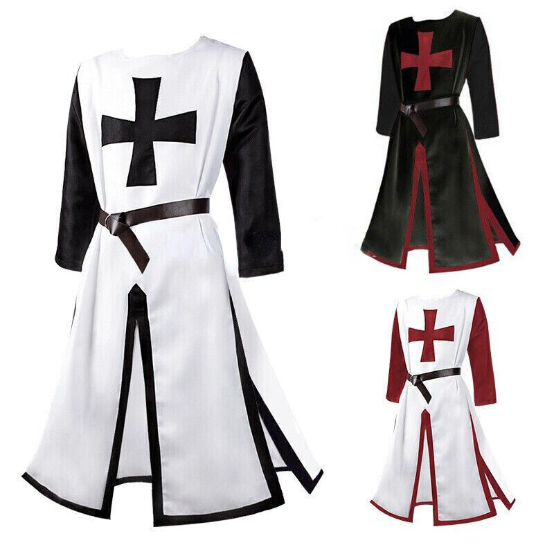 Knight Tunic Medieval Renaissance Templar Knights Surcoat Tabard Men Cos Costume