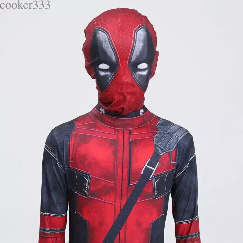 Deadpool 3 Cosplay Costume Jumpsuits Mens Kids Halloween Zentai Bodysuits Gifts