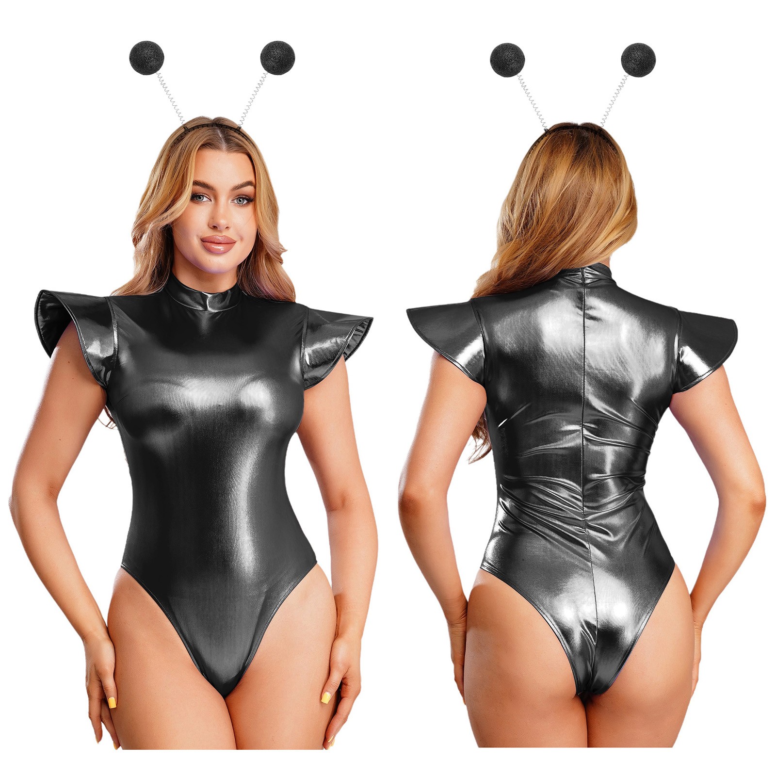 US YiZYiF Women Space Alien Robot Cosplay Alien Costume Set Astronaut Outerspace