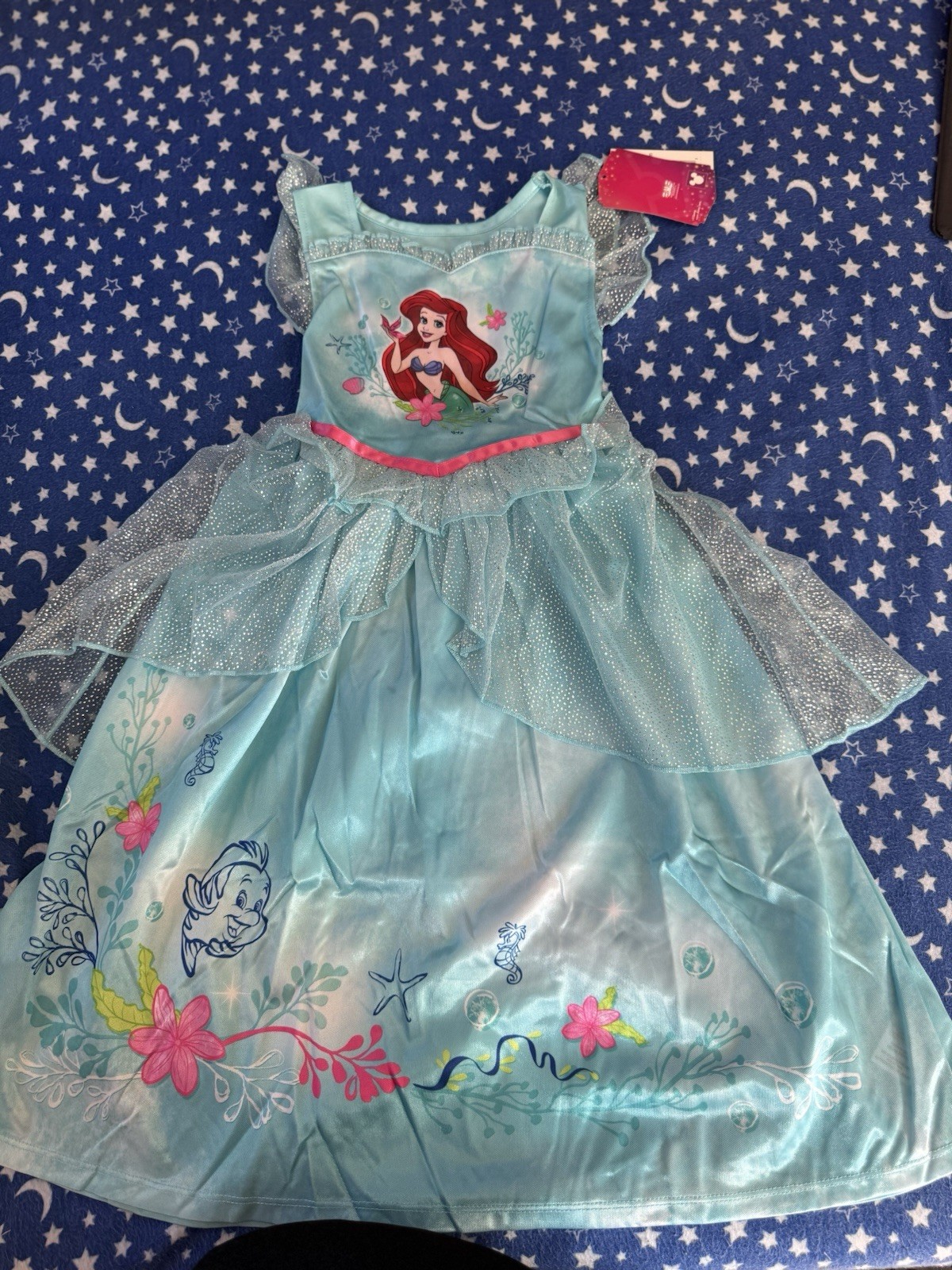 Disney Little Mermaid Ariel Costume Dress 4T Toddler Girls Blue