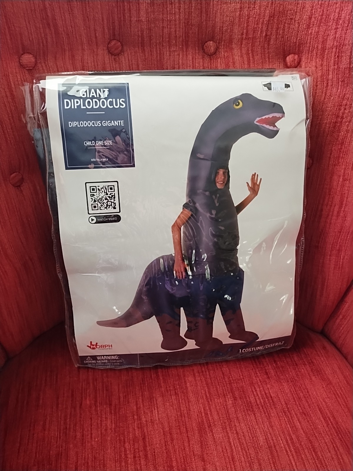 Kids Giant Diplodocus Inflatable Costume Child One Size Never Opened NIP