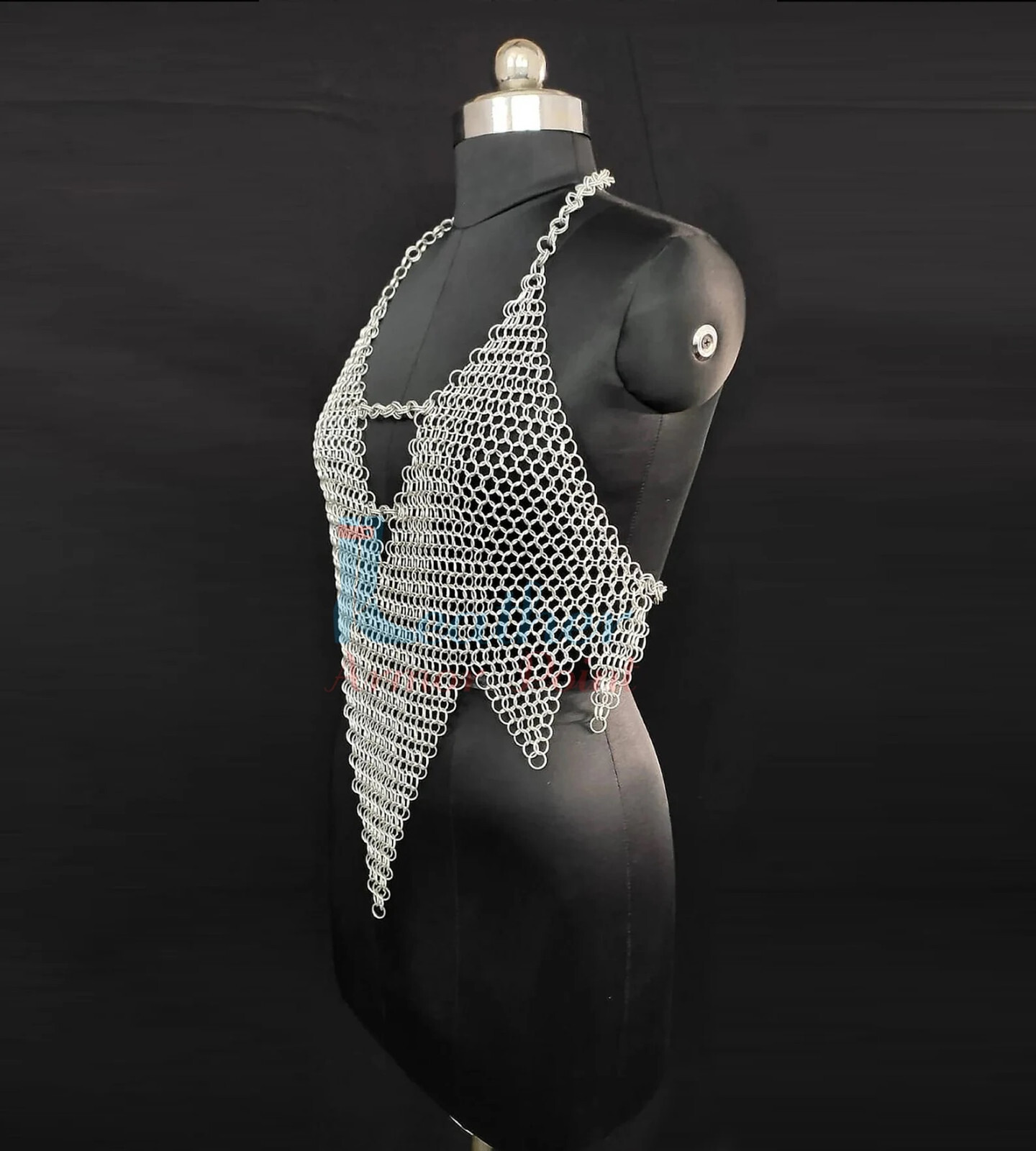 Chain mail Halter Top woman’s dress Aluminium chain mail, LAP-307 Valentine Gift