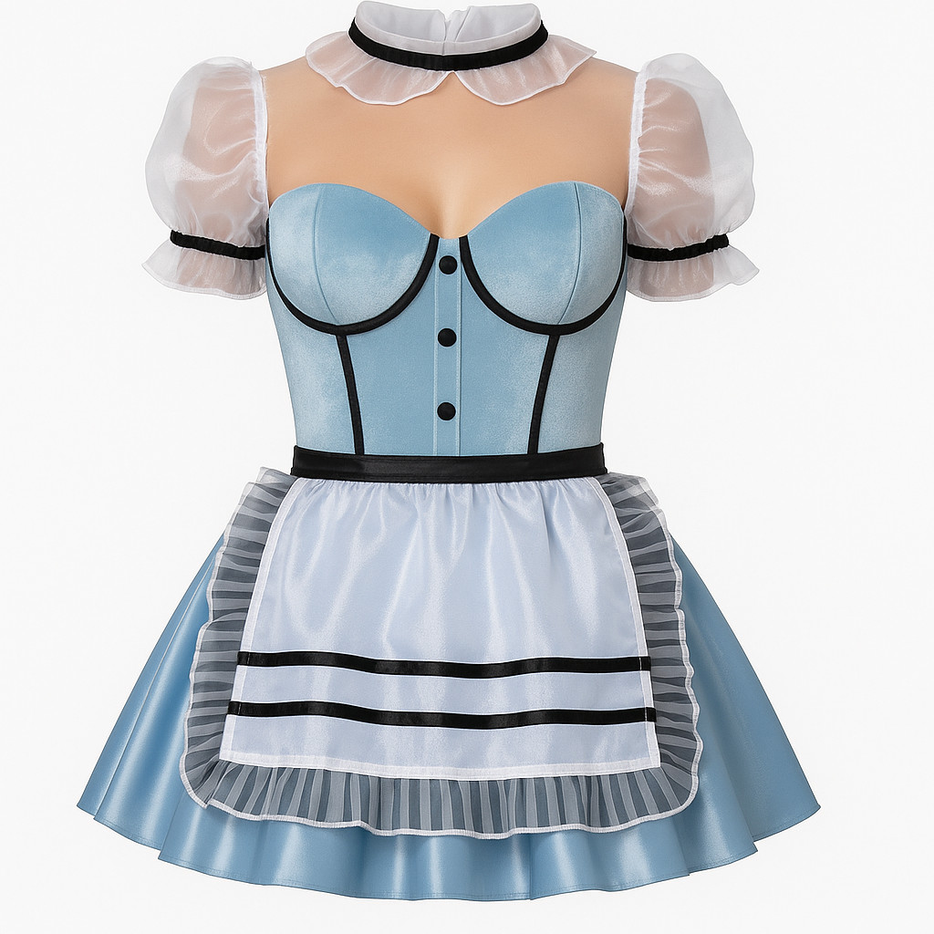 Dolls Kill Trickz N’ Treatz Alice Wonderland Looking Glass Sexy Dress (S) $99