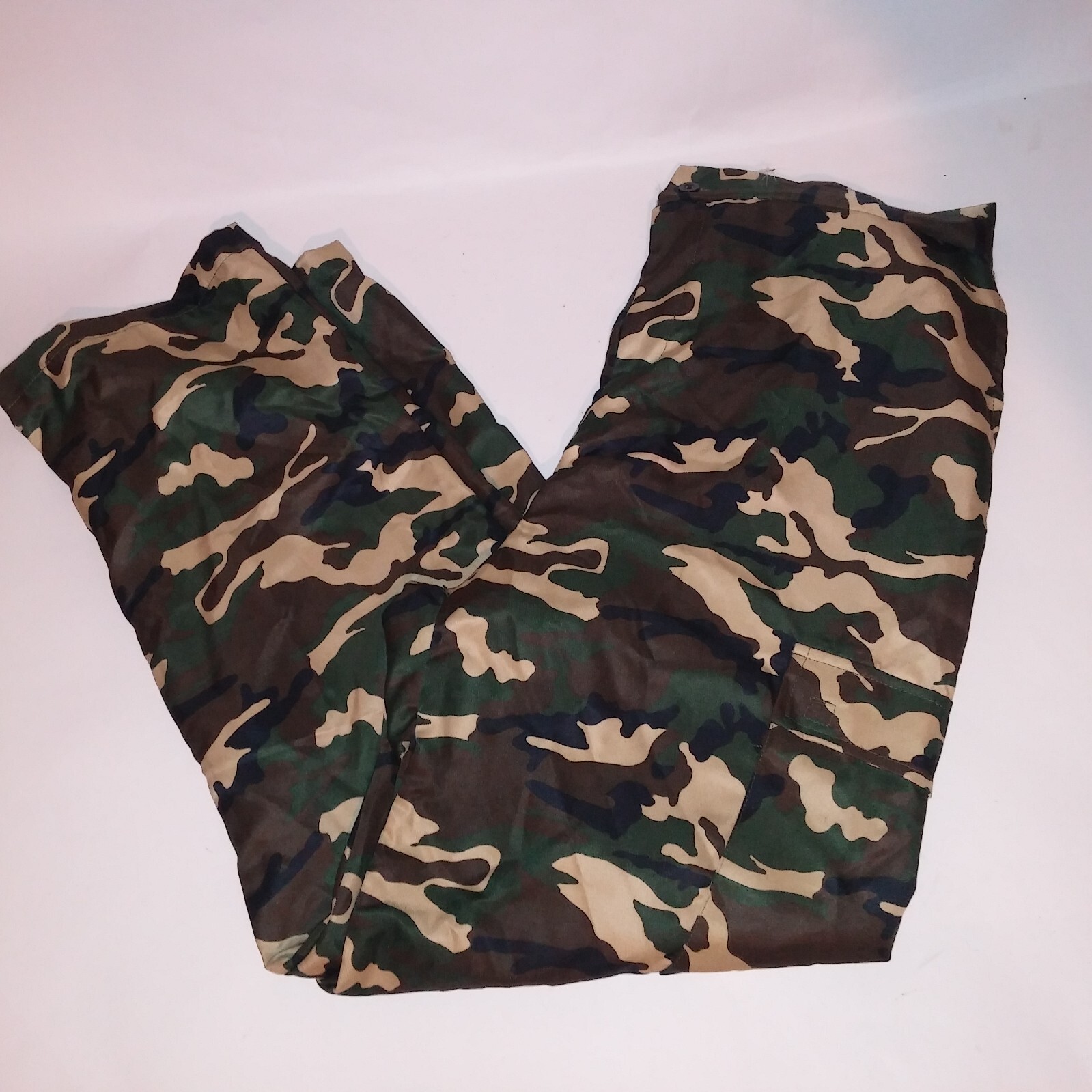 Spirit Halloween Costume Soldier Medium Pants Army Fatigue Camo Camouflage Green