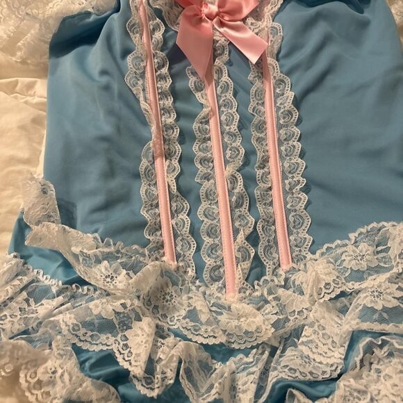 Leg Avenue Women’s Boned Ruffle Bodysuit Bo Peep Cosplay Rococo Style SMALL