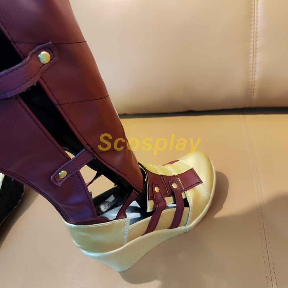 Wonder Woman Cosplay Boots Diana Prince Over Knee Armor Shoes Female Footwear