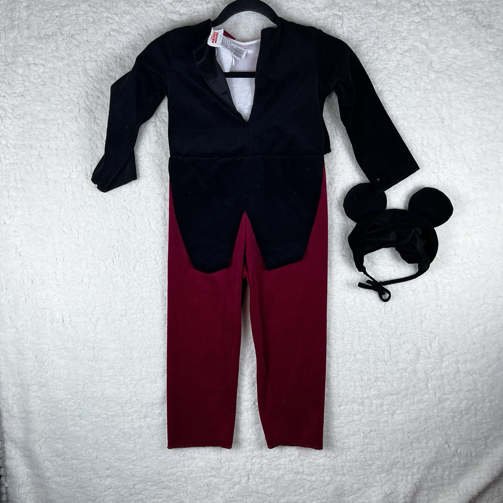 Mickey Mouse Toddler Kid 2T Costume Dress Up Halloween Red Black Yellow Hat