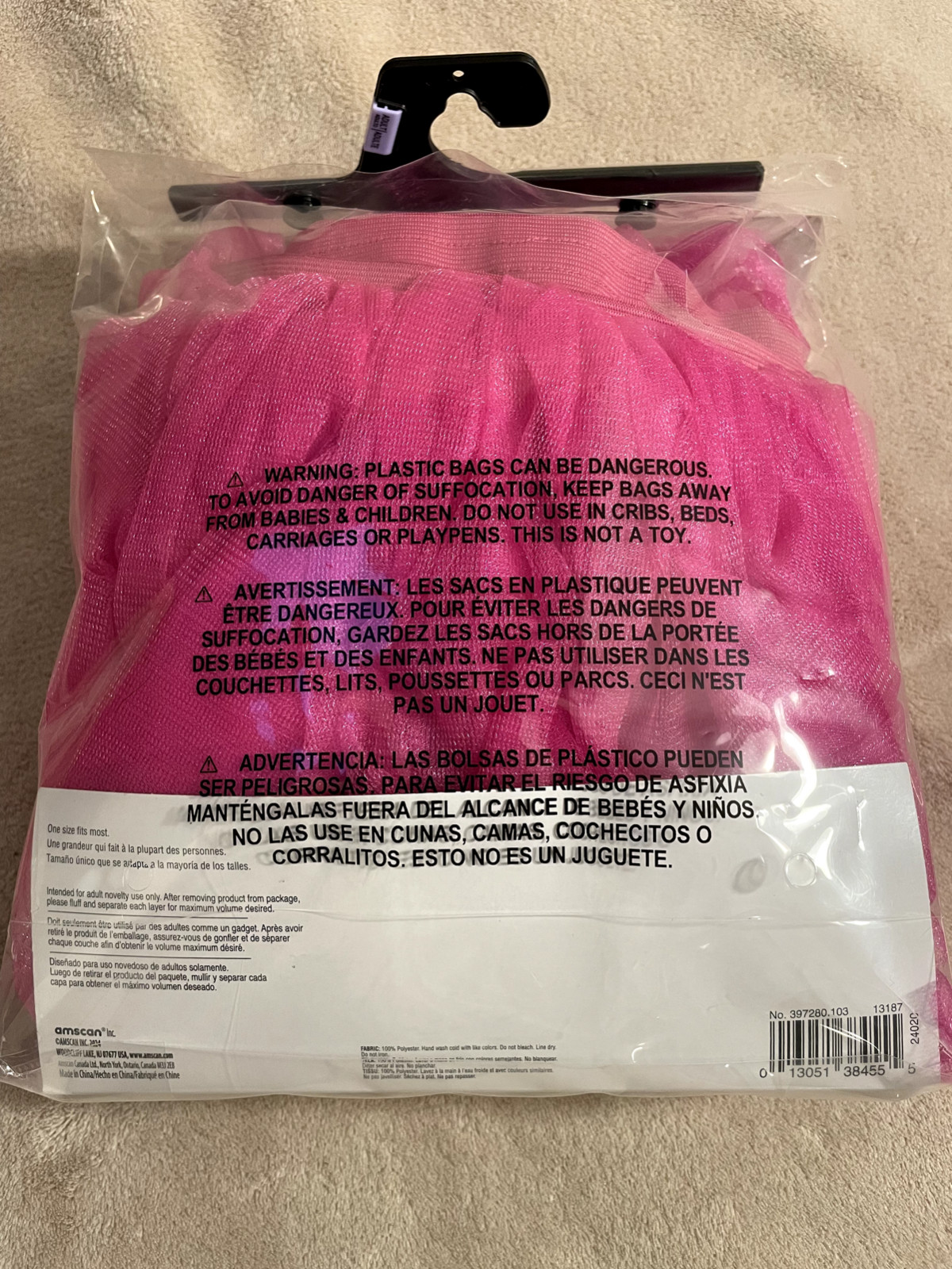 Tutu Skirt Hot Pink Fuchsia 5 Layers 100% NEW Adult One Size Amscan Brand