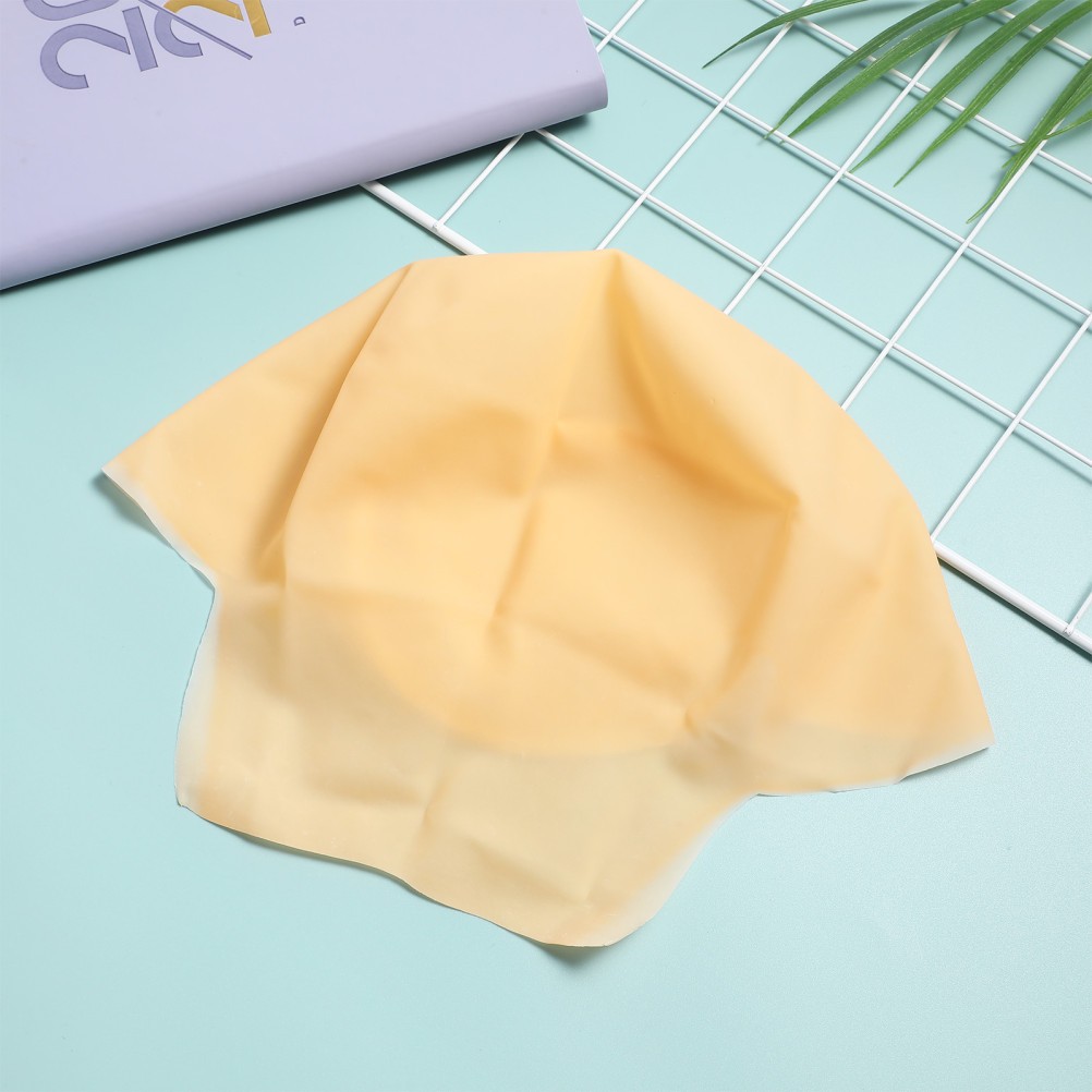 2Pcs Durable Latex Bald Caps for Adults Cosplay Beige Makeup Wig Hats