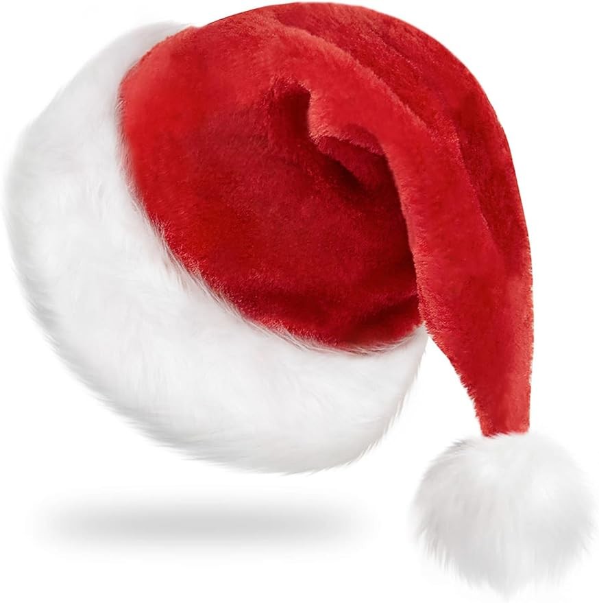 (Bodysuit,Hats)Christmas 2pcs Teddy Lingerie for Women Santa Babydoll Lingerie