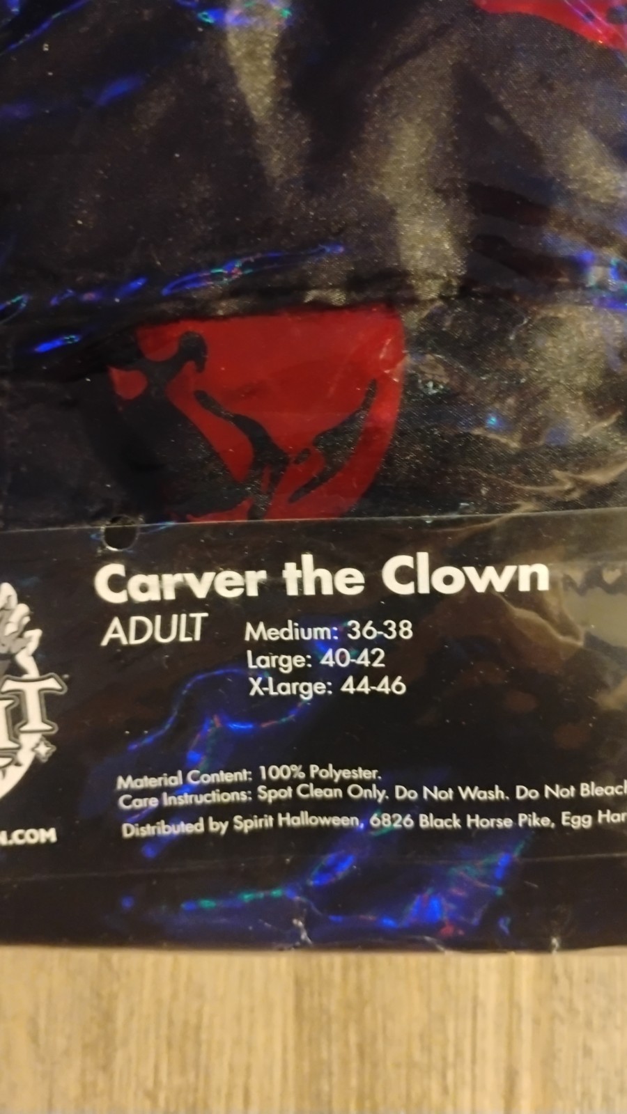 Spirit Carver the Clown Adult Complete Outfit Halloween Costume L
