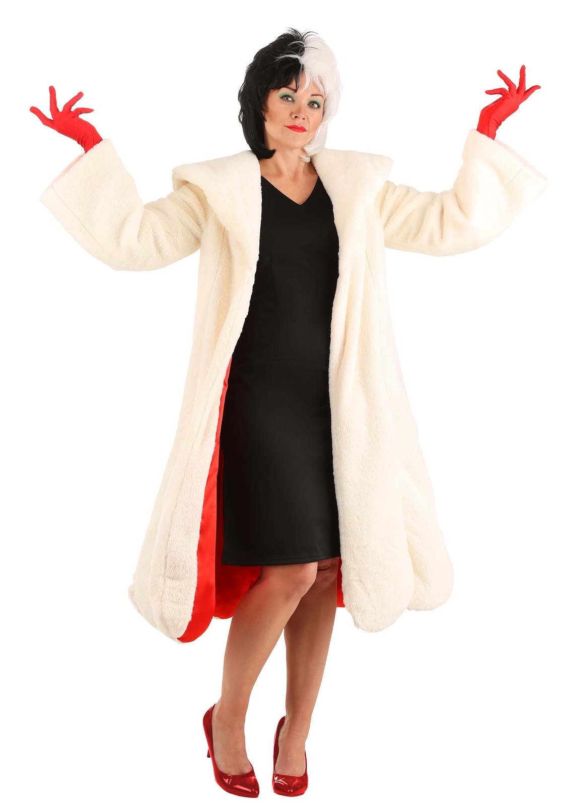 Women’s Deluxe Cruella De Vil Coat Costume