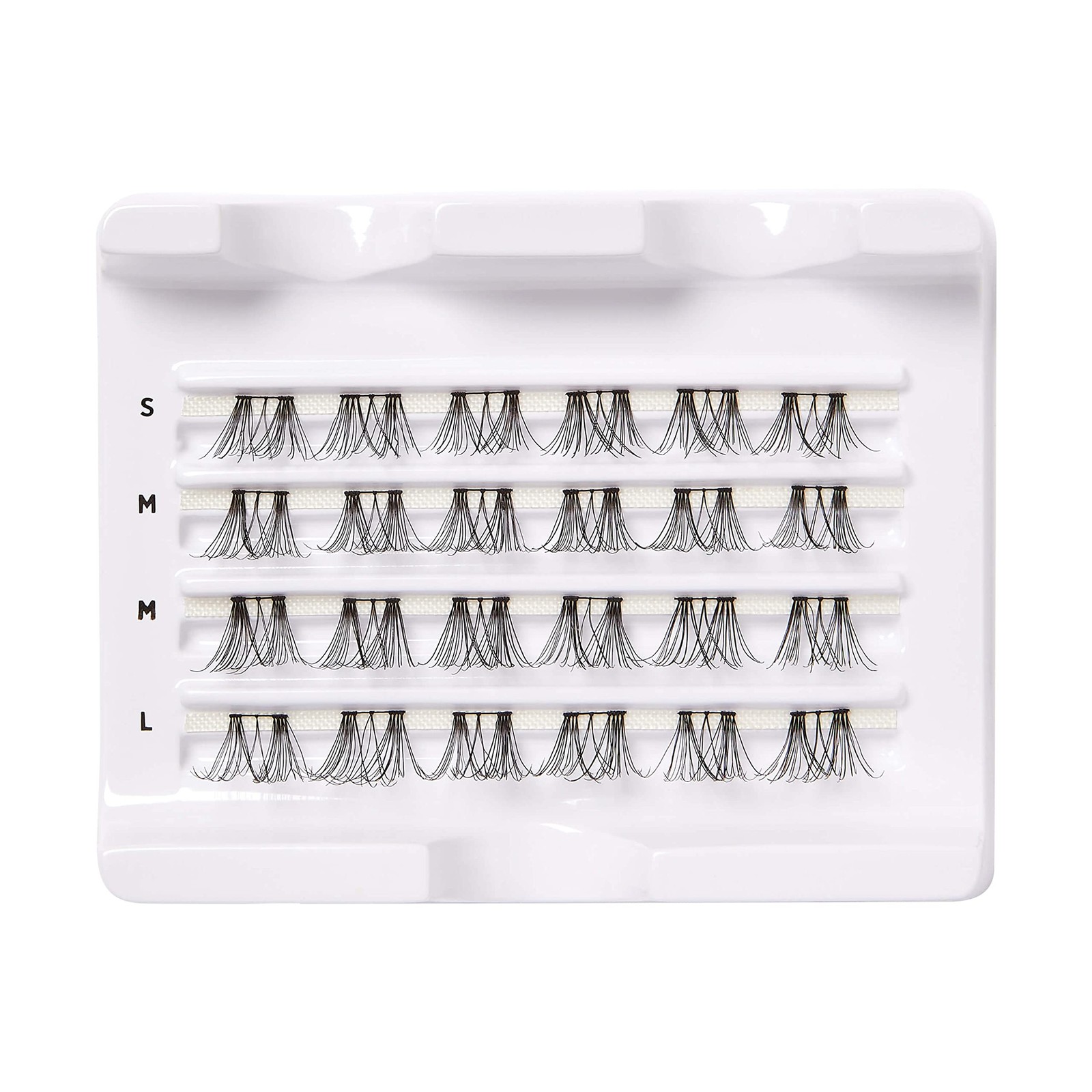 KISS FALSCARA Lash Extension Kit, Natural Wispy, Black, 24 Lash Clusters