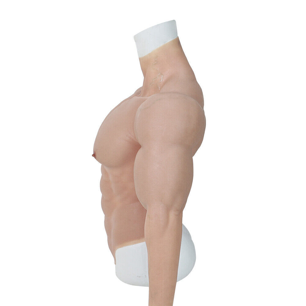 Male Silicone Muscle Suit Fake Muscle Chest With Real Show Manly Crossdresser