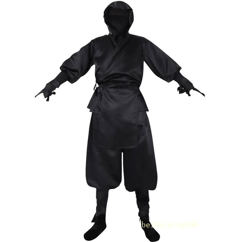 Black Ninja Cosplay Costume Halloween Performance Outfit Assassin Night Clothes