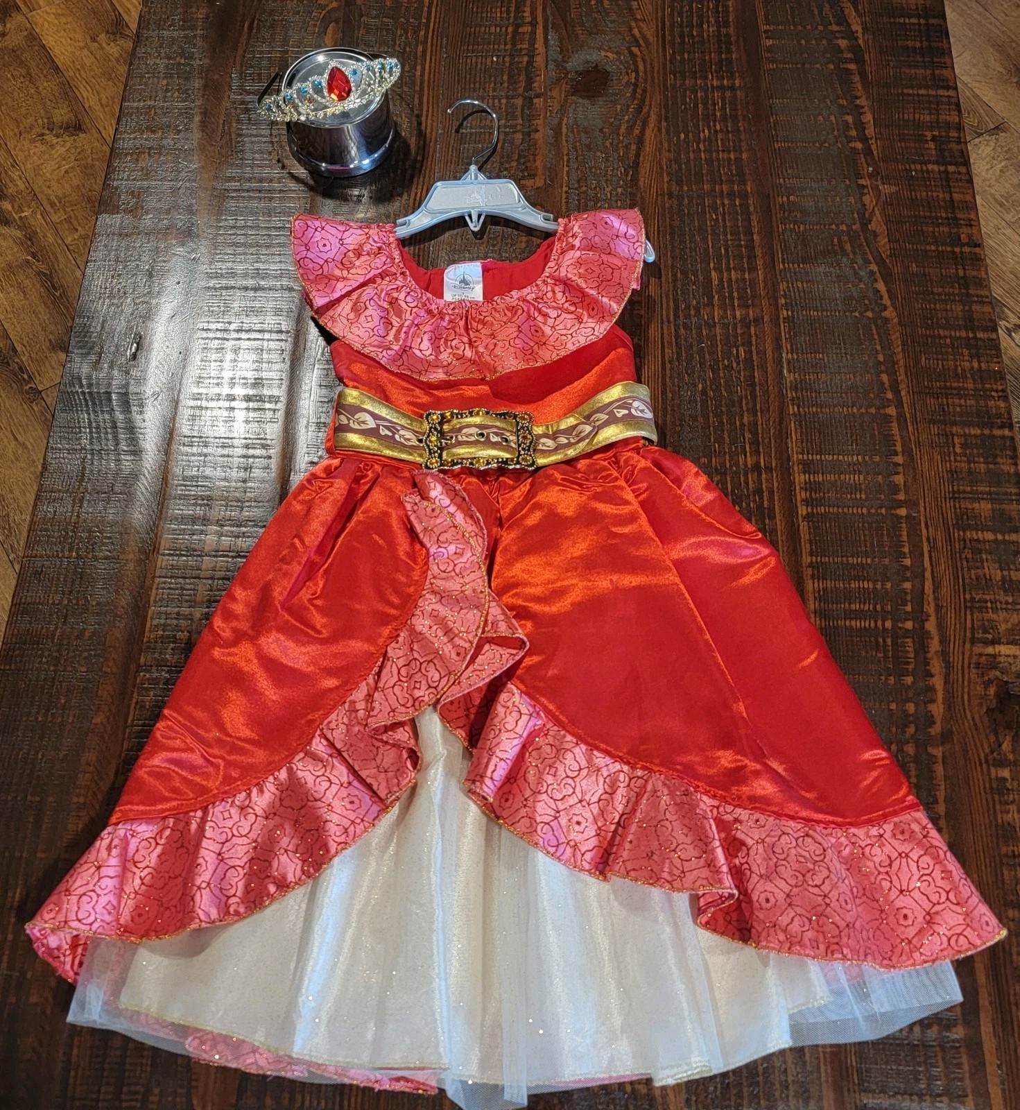 Disney Store Princess Elena Of Avalor Halloween Costume With Crown Girls Size 3
