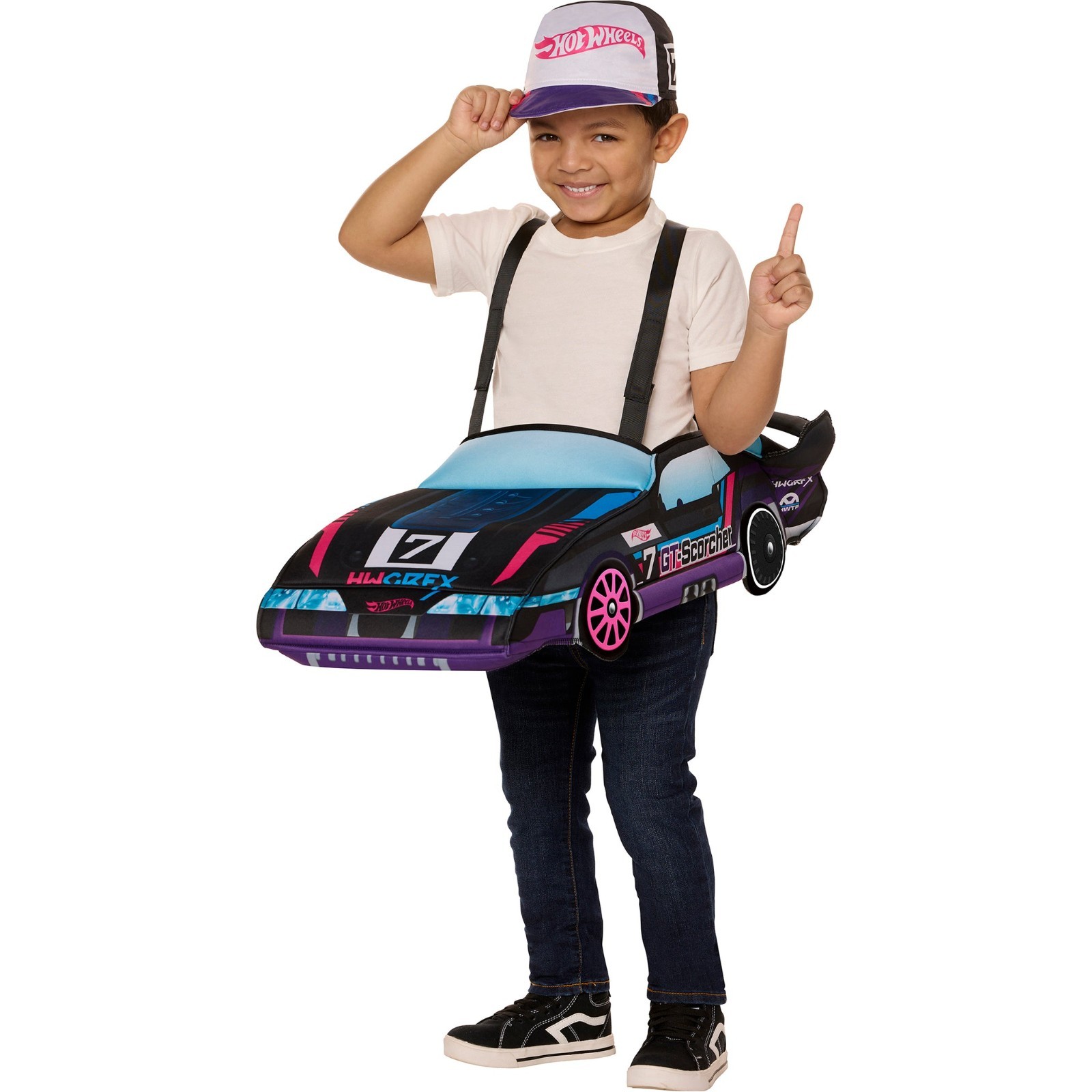 Child Hot Wheels Ride-in Along GT-Scorcher Boys Costume Halloween Size 2 4 6