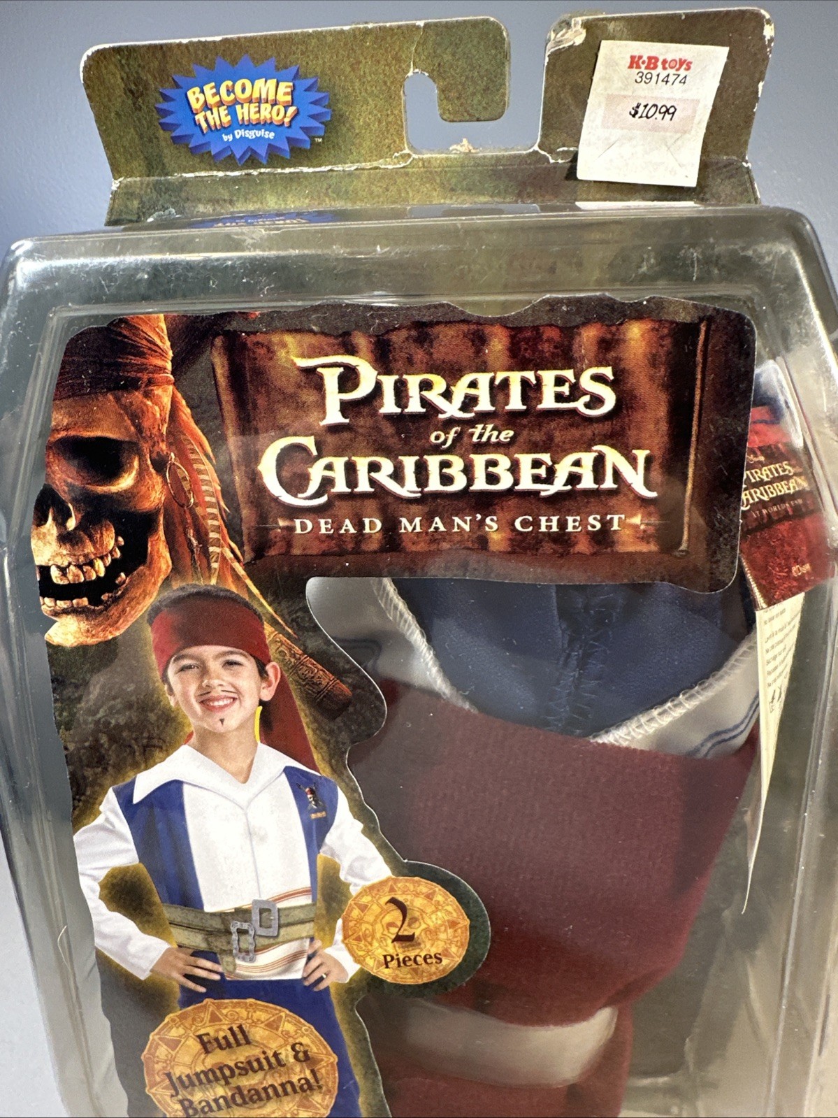 Captain Jack Sparrow Pirates of the Caribbean Costume Child size 7-8 New 2006