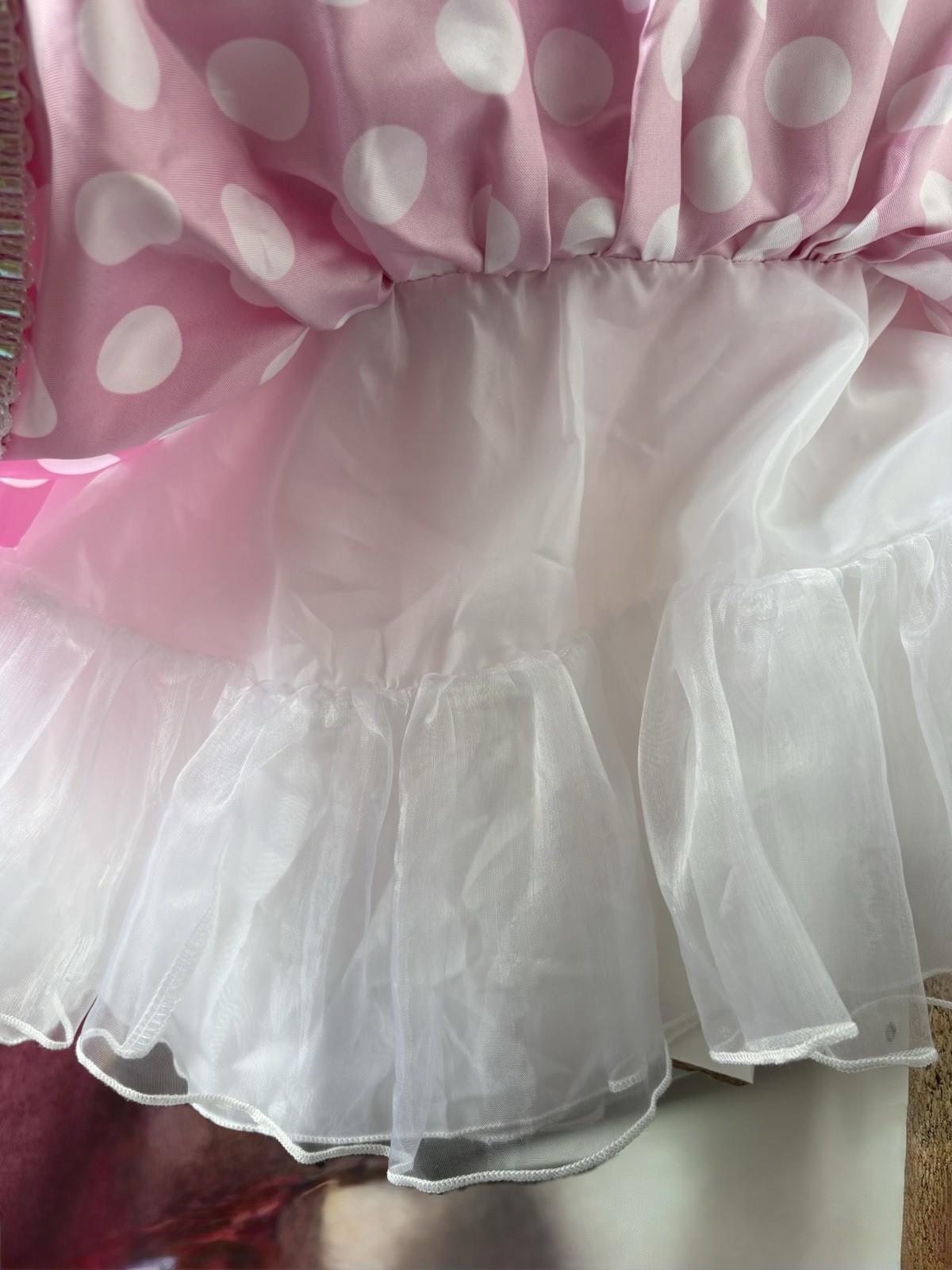 Disney Minnie Mouse Dress Up Costume – Girls Size 2T, Includes Small Disney Fan