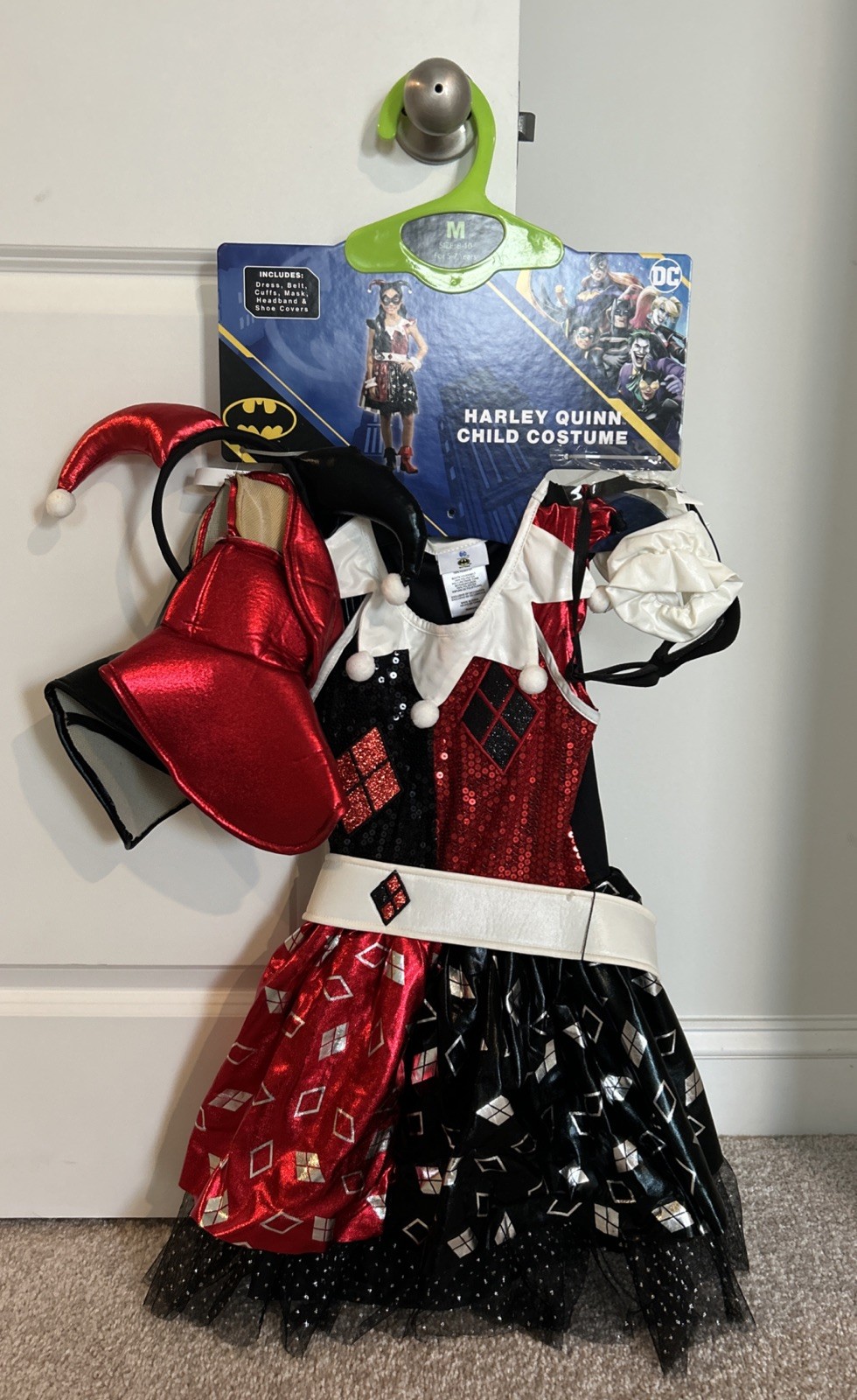 DC Harley Quinn Girl’s Costume – Size Medium 8-10