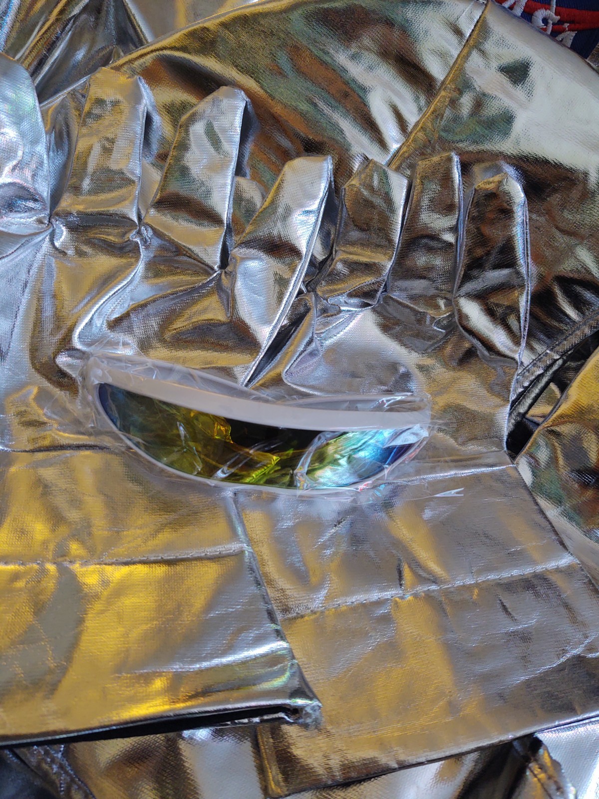Silver Astronaut NASA Costume Adult NASA Spaceman Uniform Space Suit Cosplay XXL
