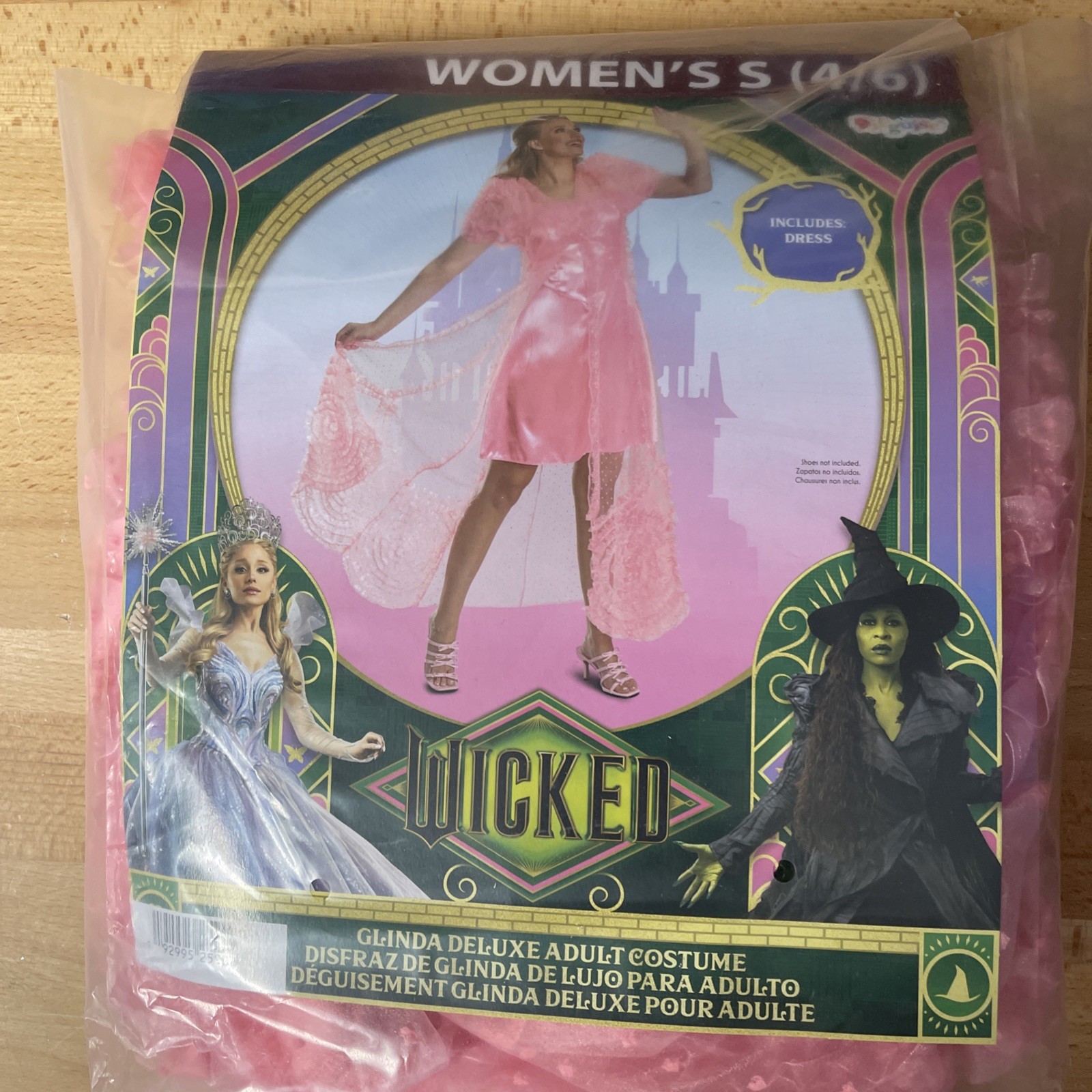 Glinda Popular Dress Deluxe Wicked Movie Fancy Dress Up Halloween Adult Costume