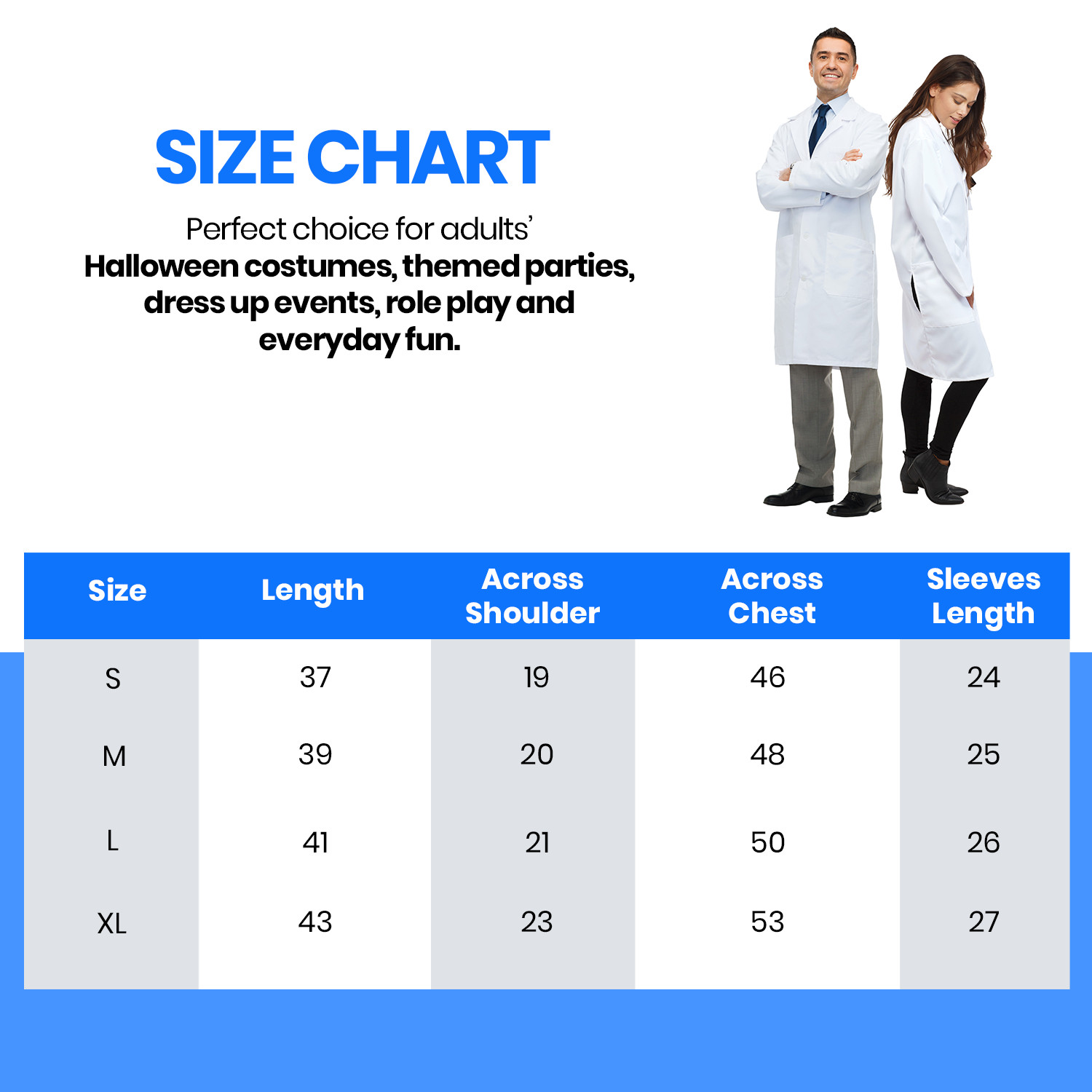 Lab Coat – 3/4 Length Doctor’s Lab Coat for Men and Women By Dress Up America