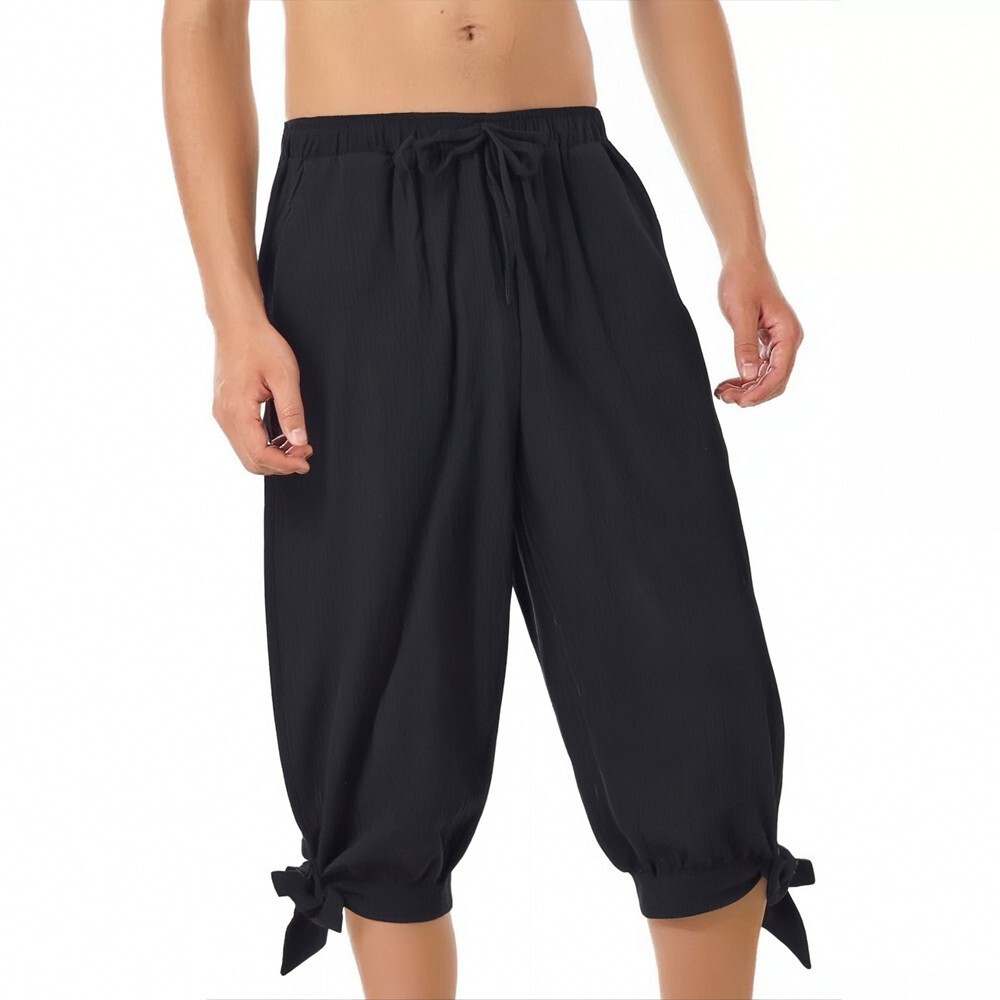 Mens Medieval Pants Renaissance Viking Pirate Pants Horseman breeches Halloween