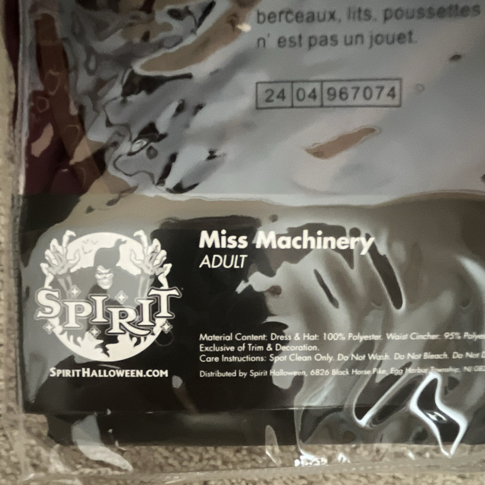 Spirit Miss Machinery Steampunk Halloween Costume Set S Dress Hat Goggles