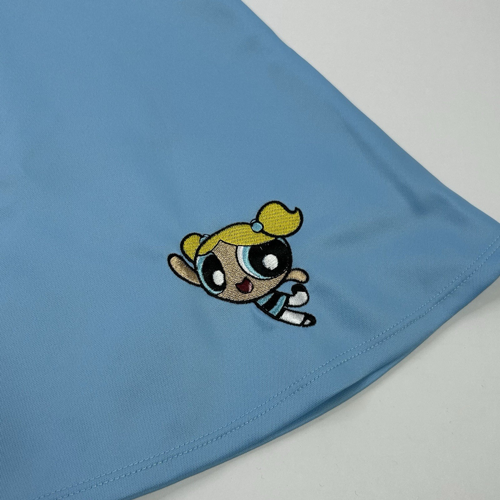 The Powerpuff Girls Bubbles Costume Adult Small 4-6 READ* NO WIG NO KNEE HIGHS