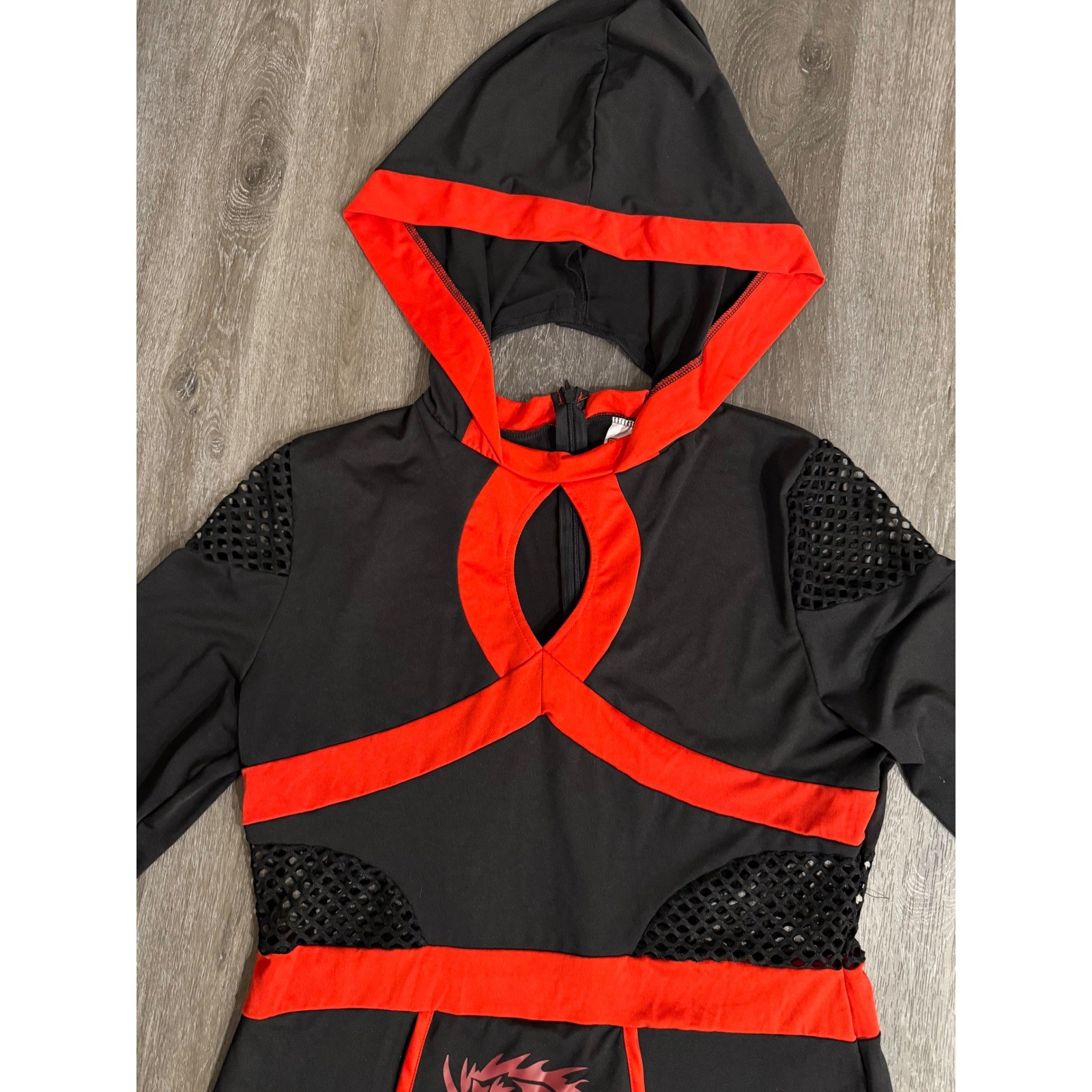 Spooktacular Creations Women Plus Size 3XL Sexy Ninja Costume Romper Black Red