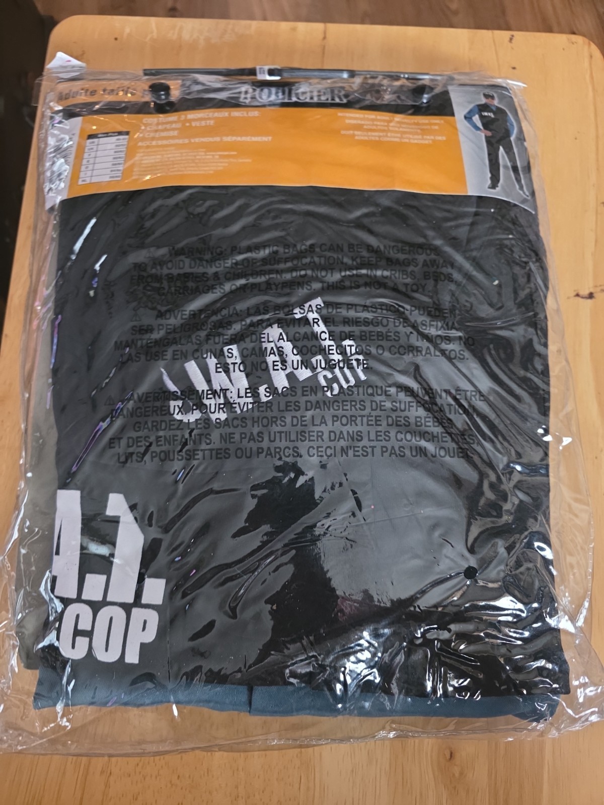 Swat Cop Adult On Patrol Police Costume, Adult Plus EXTRA LARGE NEW