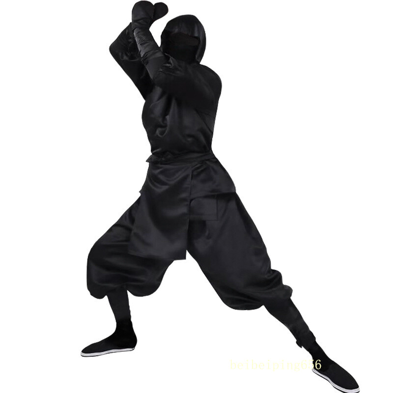 Black Ninja Cosplay Costume Halloween Performance Outfit Assassin Night Clothes