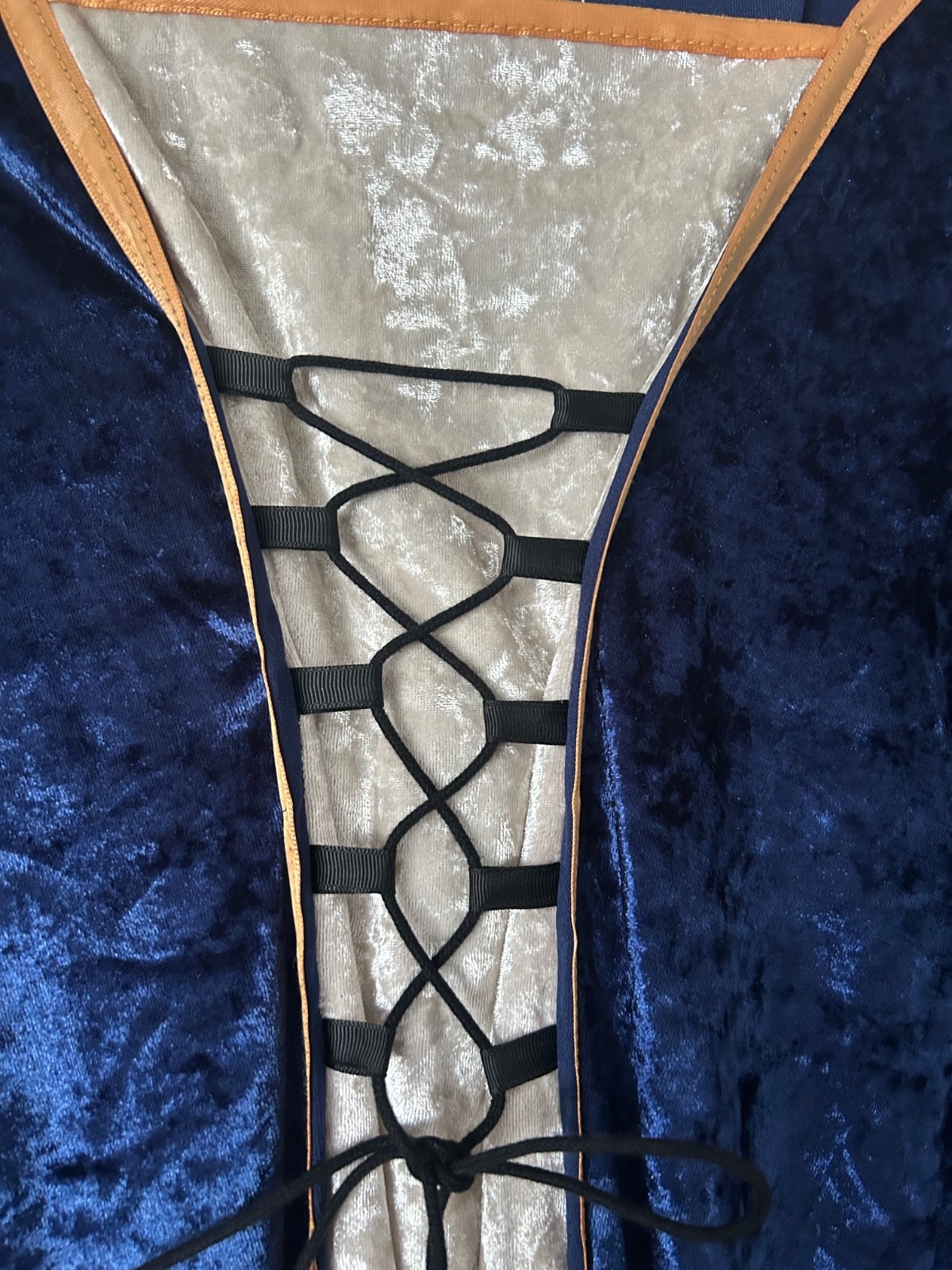 Renaissance Midieval Blue Velvet Costume for Women Size 3x
