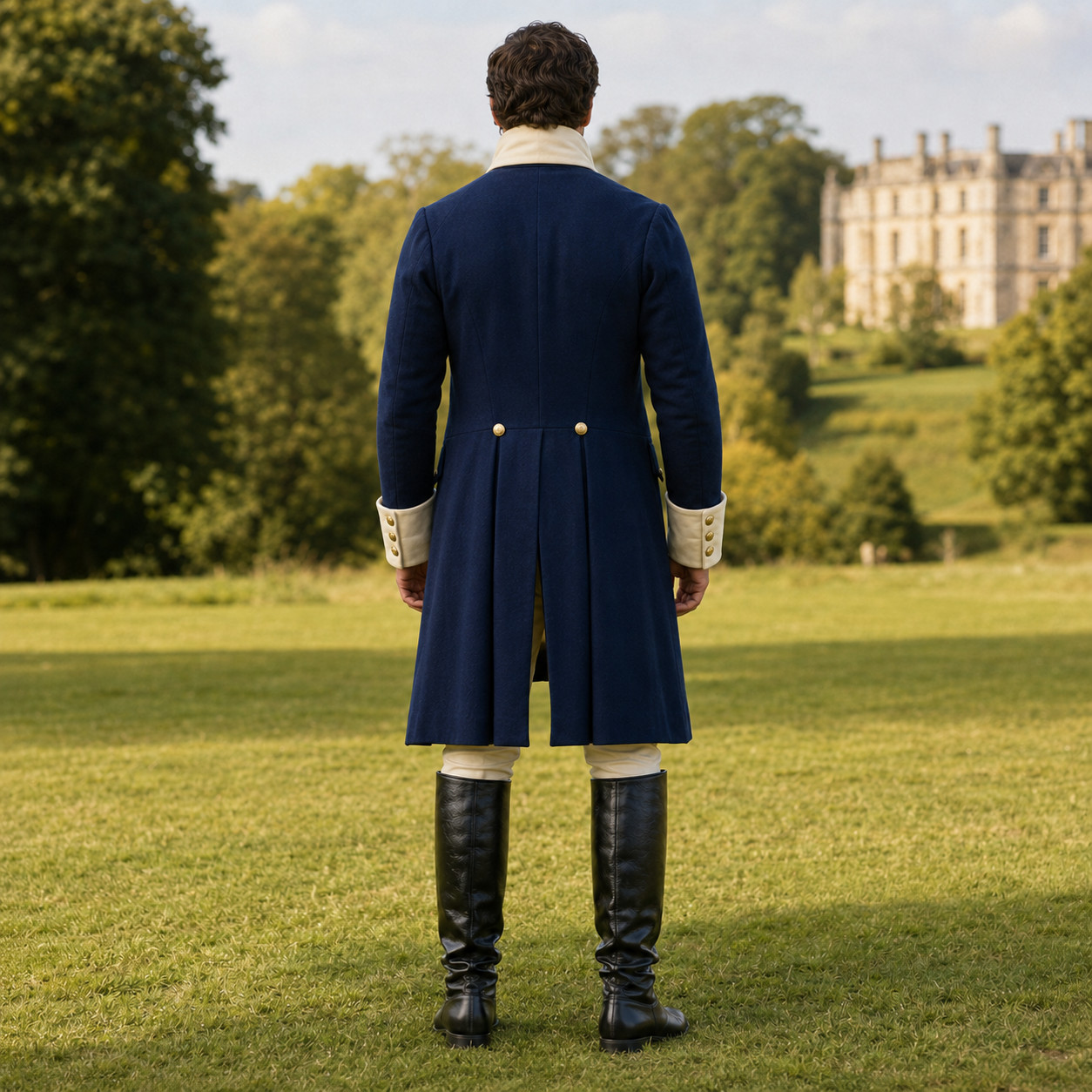 Revolutionary War Inspired Navy Officer Uniform, 18th Century Costume