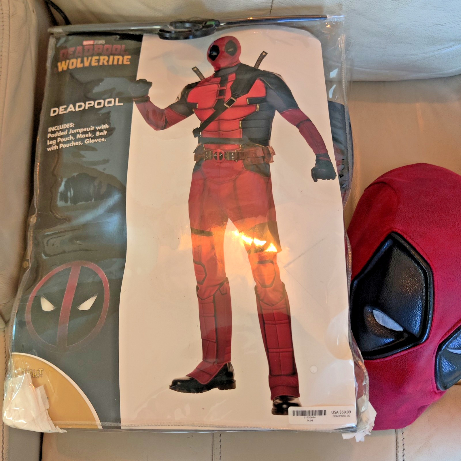 [01750686] Deadpool & Wolverine Marvel Movie Adult Deadpool Costume Size Large