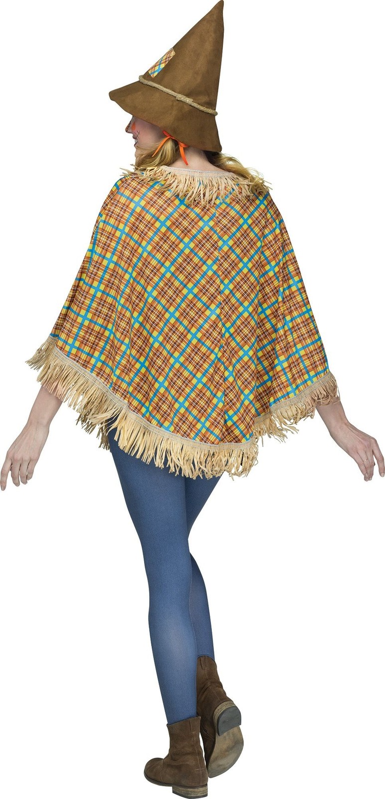 Sweet Scarecrow Poncho for Adult Ladies Halloween Costume
