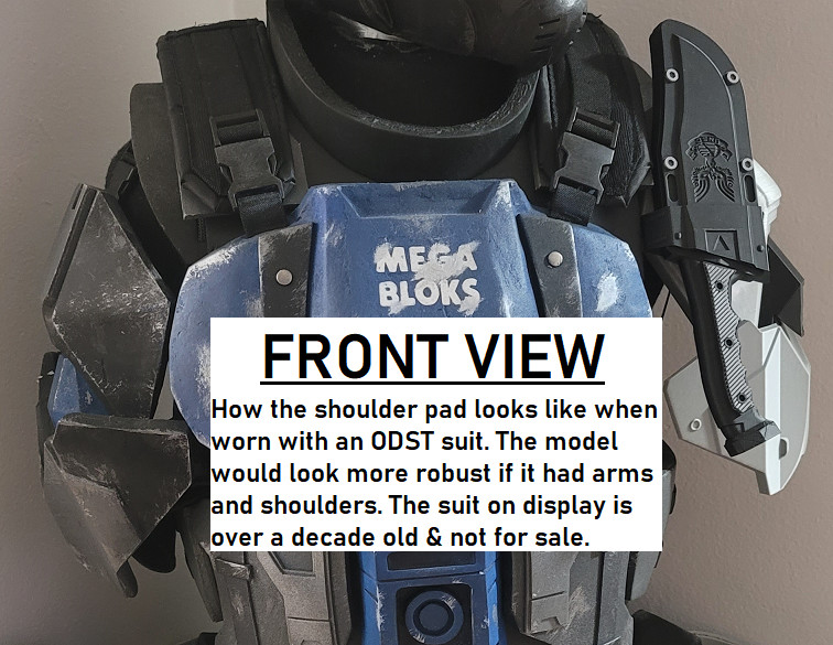 HALO ODST SHOULDER PADS or KNIFE COMBO COSPLAY