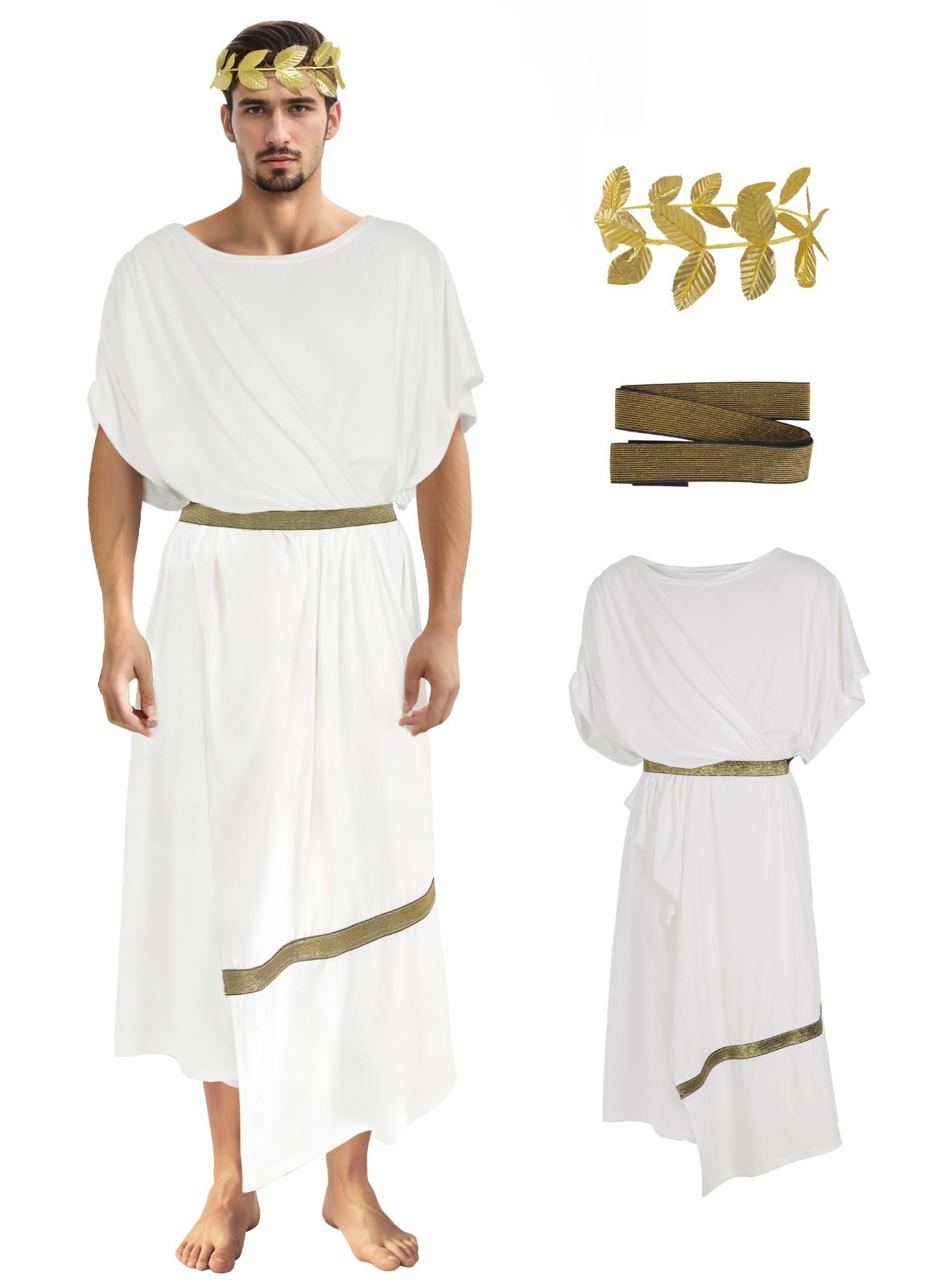 Men’s Greek Toga Costume – Classic Party Outfit for Halloween & Themed Events