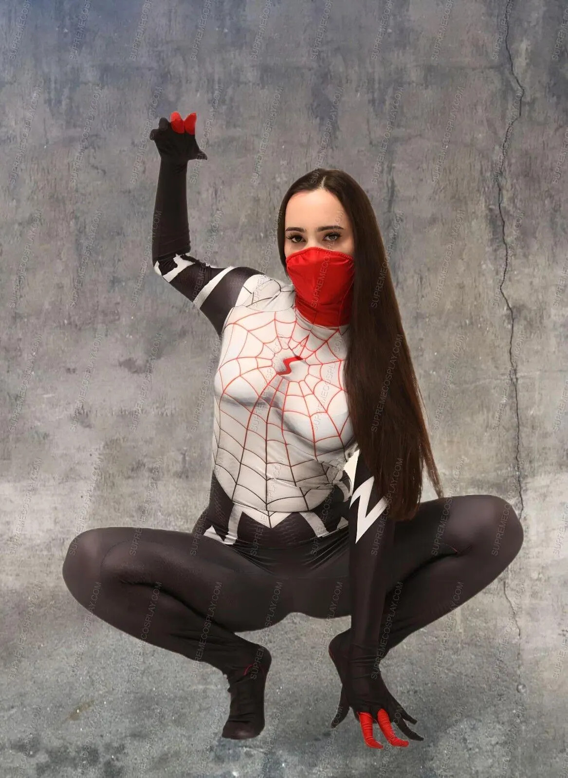 Silk Cindy Moon Woman / Girls White Costume Gwen Cosplay