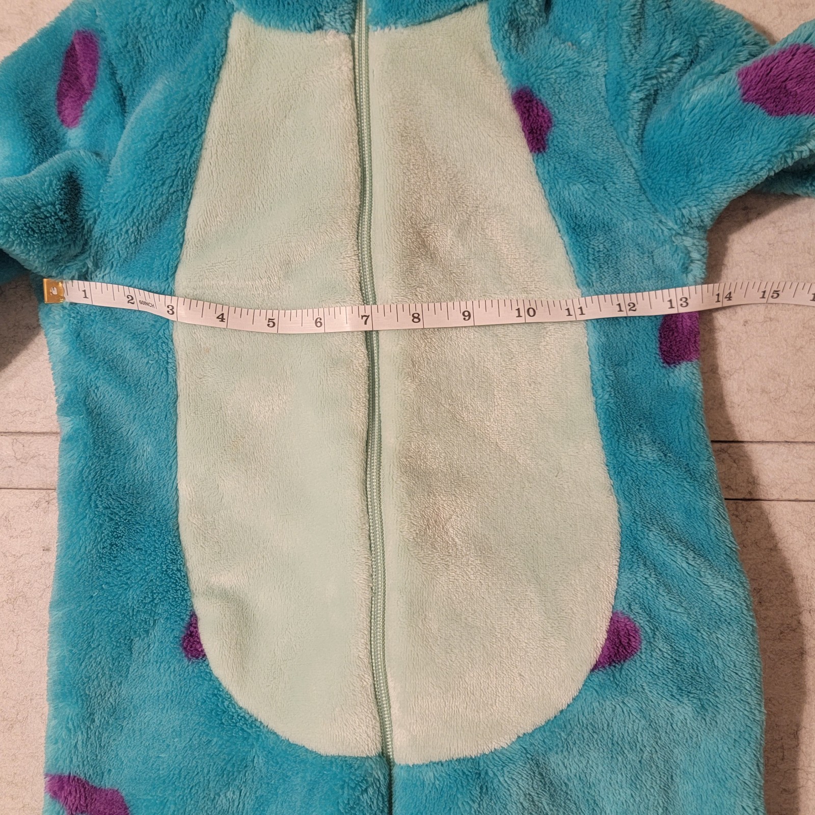 Toddler Monsters Inc Sully Fleece Halloween Costume Size 2T/3T Used