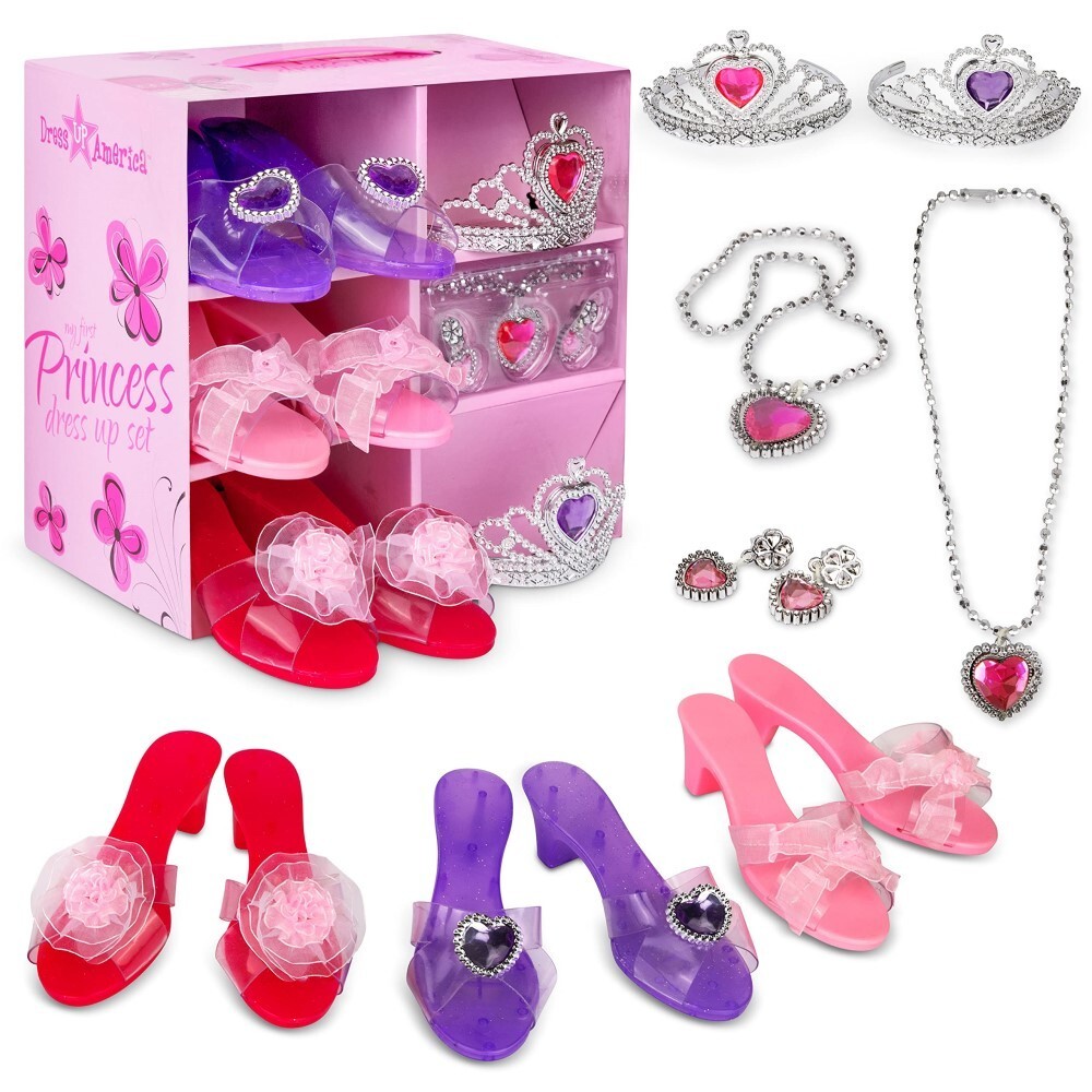 Princess Dress Up Set – Shoes for Little Girls By Dress Up America