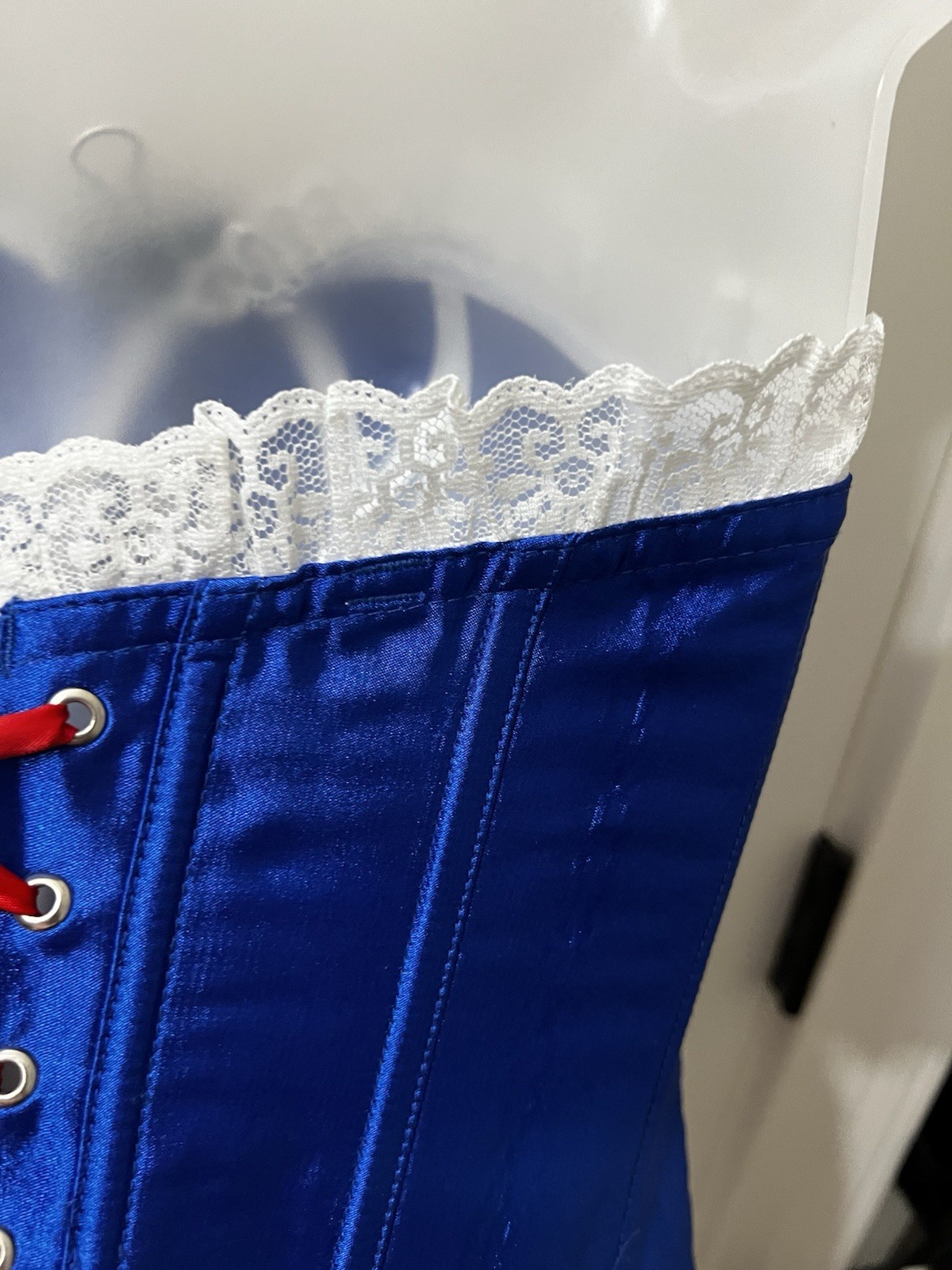 Rubie’s Snow White Costume Corset Lace Trim strapless Sweetheart Neck Top ONLY